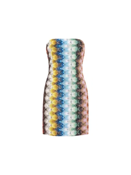Wielobarwność sukienka Missoni bez ramiączek