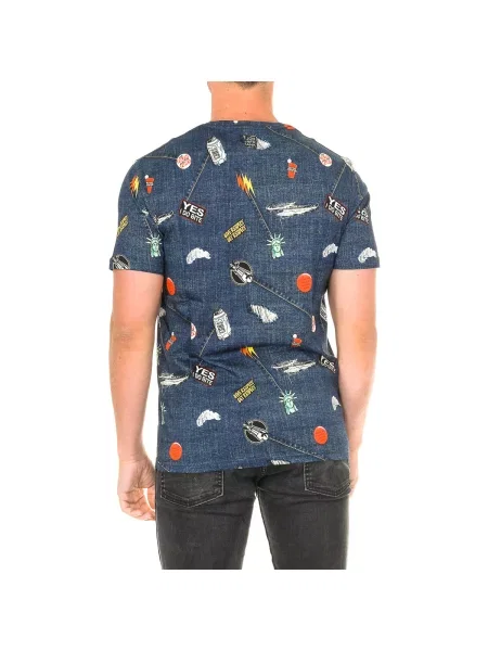 Tricou John Frank rupți albastru