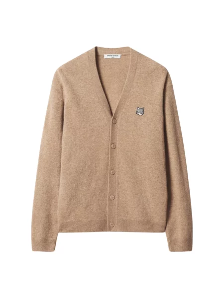 Kardigan Maison Kitsune wełniany beżowy
