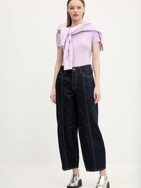 Футболка Guess Jeans фиолетовая