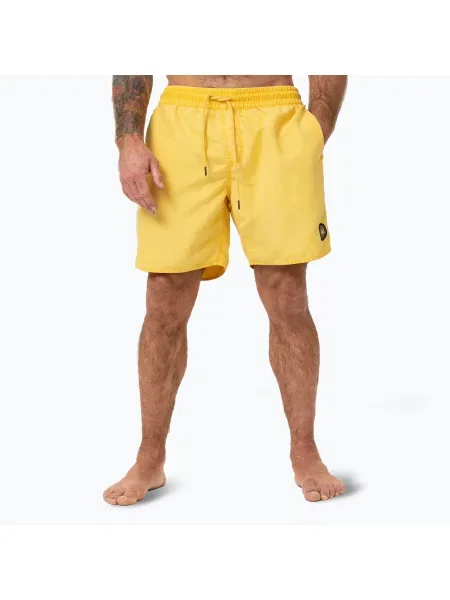 Pantaloni scurți de baie pentru bărbați Pitbull Balfour spălați galbeni