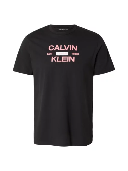 Calvin Klein Jeans Tricou roz / negru alb