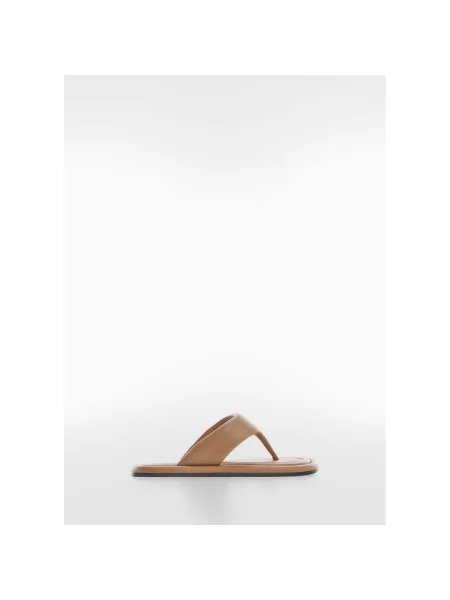 Șlapi Mango din piele negru