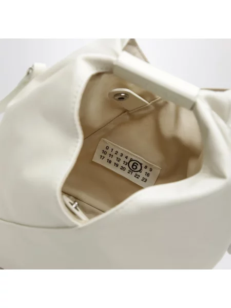 Torebka crossbody Mm6 Maison Margiela skórzana beżowa