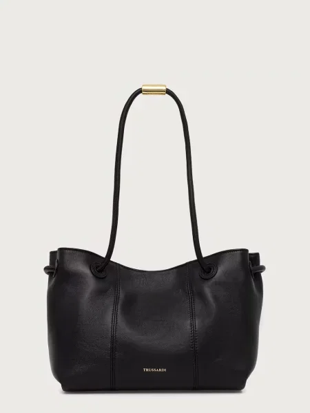 Trussardi geantă shopper pentru femei din piele negru