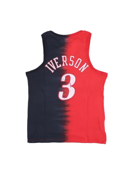 Lniany tie dye krawat Mitchell & Ness wiązany