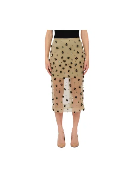 Spódnica midi Liu Jo tiulowa zielona