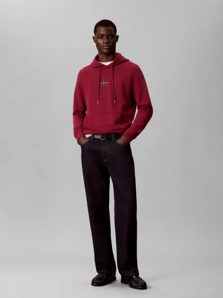 Calvin Klein Jeans bluza z kapturem Mężczyźni S czerwony