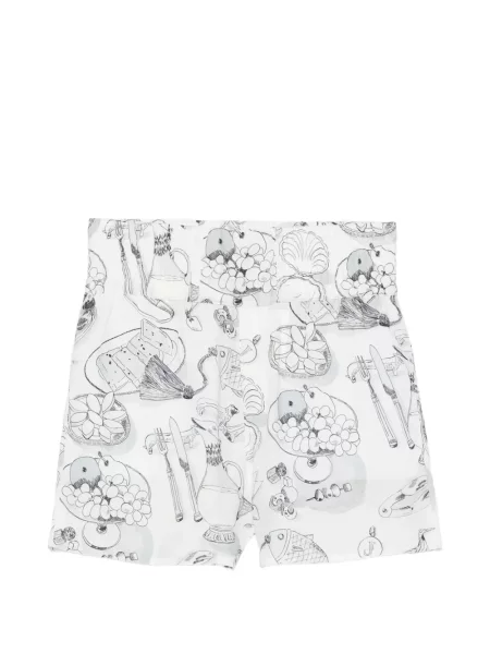Pantaloni scurți Jacquemus cu talie înaltă cu imagine alb