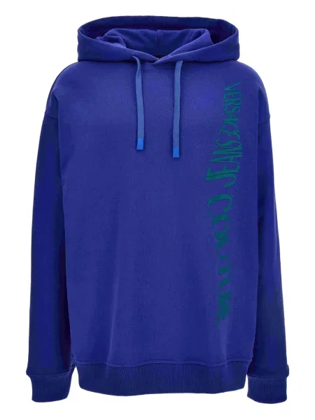 Hanorac cu glugă Versace Jeans Couture albastru
