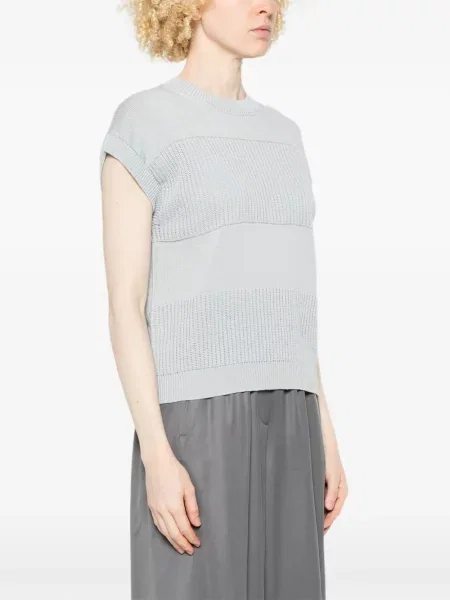 Vestă Peserico cu nervuri albastru