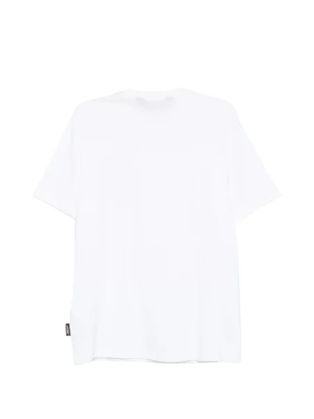 Tricou Just Cavalli cu imagine cu model piele de șarpe alb