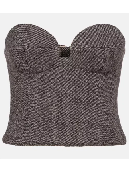 Top Magda Butrym de lână gri