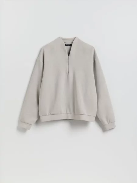 Reserved Bluza ze stójką jasnoszary