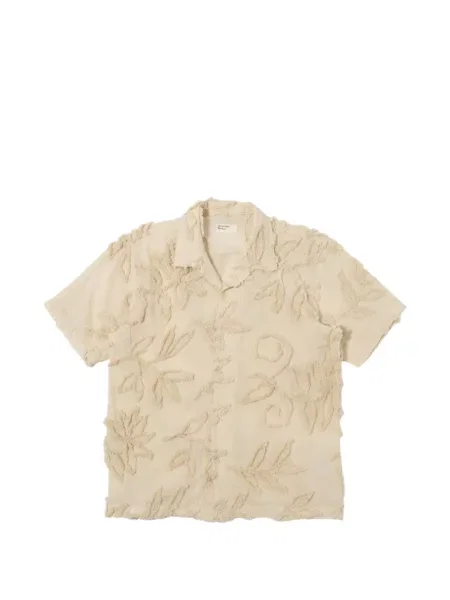 Květinový květinové tričko Universal Works s výšivkou