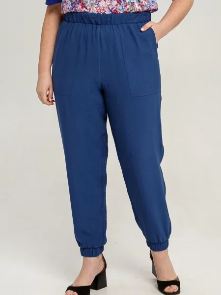 Лляні Штани повсякденні All Posa синій