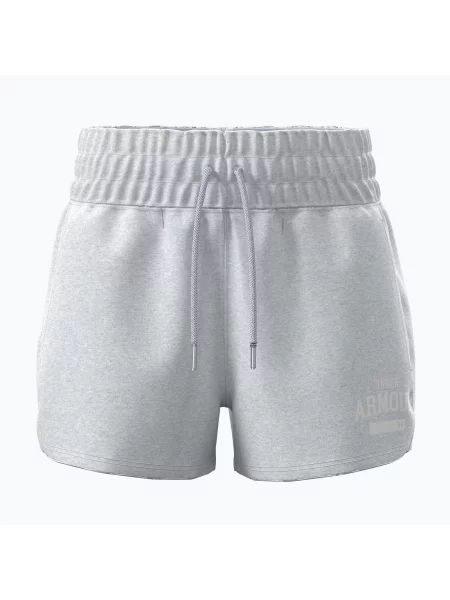 Pantaloni scurți pentru femei Under Armour Icon Fleece Nov mod gray light heather/white alb