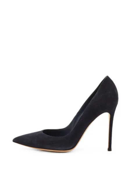 Pantofi cu toc Gianvito Rossi din piele de căprioară albastru