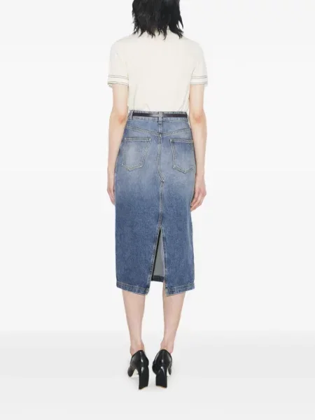 Fustă din denim Tory Burch albastru