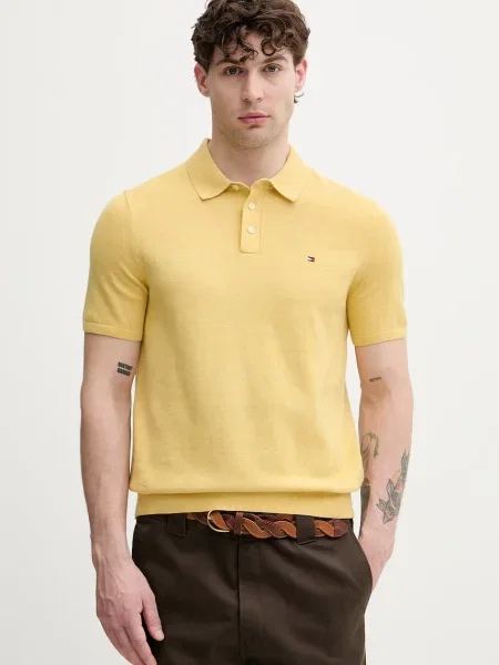 Tricou polo Tommy Hilfiger galben