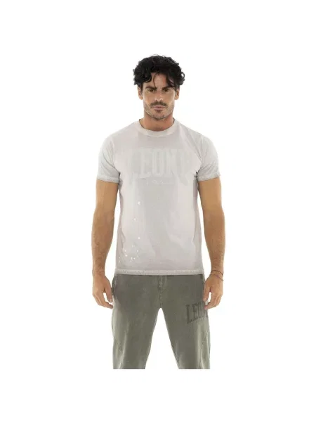 Scurt tricou Leone 1947 cu mâneci scurte gri