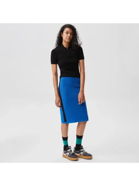 Lacoste Koszulka Polo Z Dzianiny Zapinanej Na Lacoste czarna