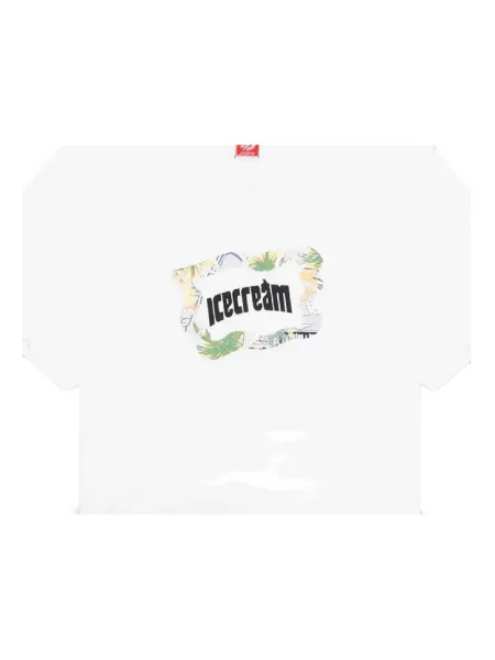 Scurt tricou Icecream alb