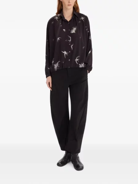 Pantaloni High conici negru