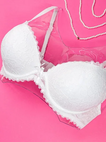 ISSA Plus Бюстгальтер без підкладки білий