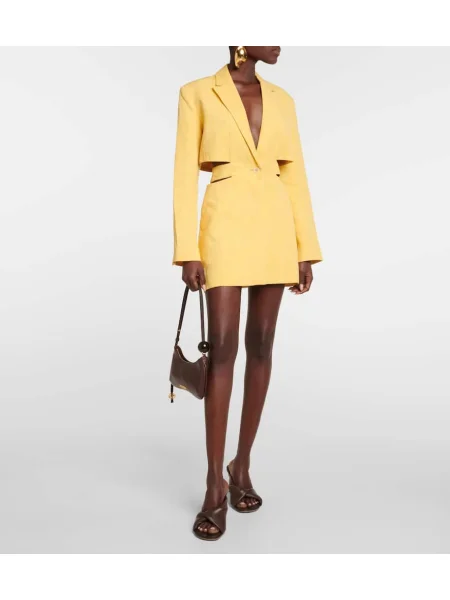 Lenvászon fürdőköpeny Jacquemus fekete
