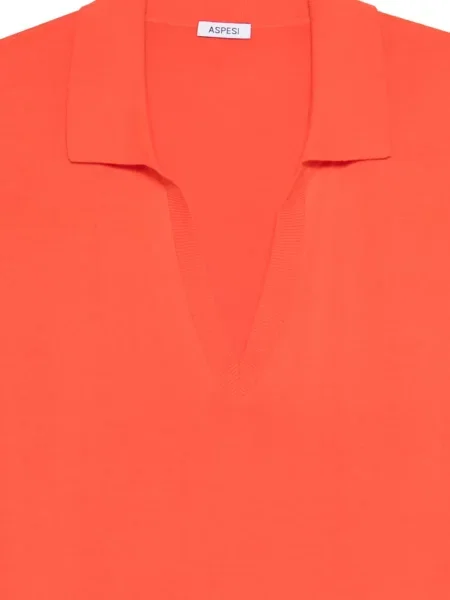 Top Aspesi cu decolteu în V portocaliu