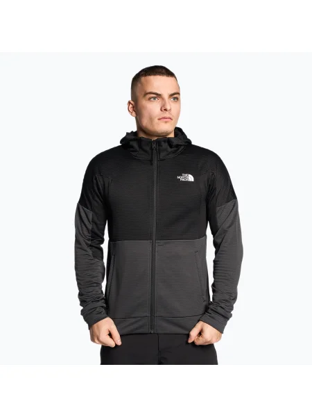 Мъжки суитшърт за трекинг The North Face Ma Full Zip Fleece asphalt grey/black черно