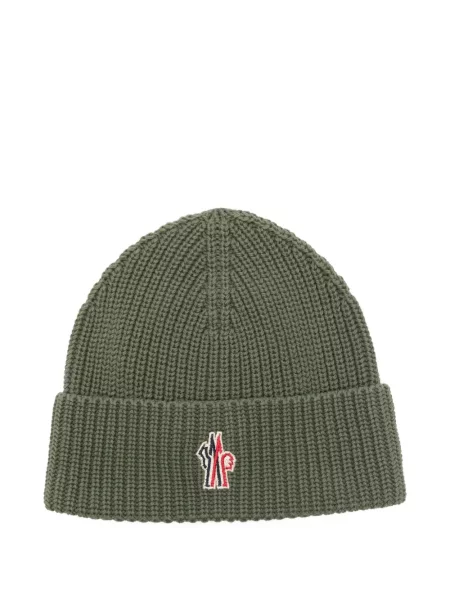 Căciulă Moncler cu nervuri cu autograf verde