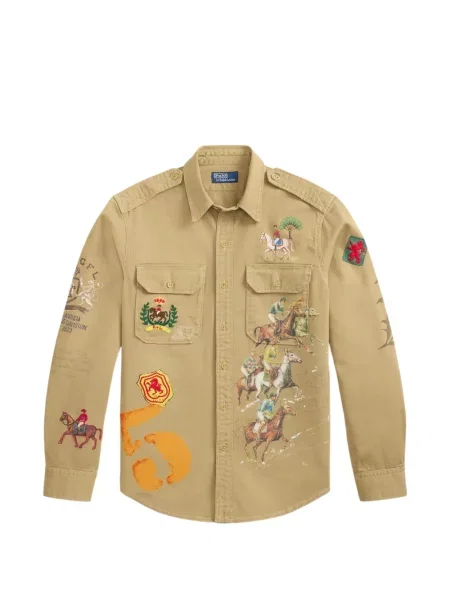 Tricou polo Polo Ralph Lauren cu autograf în carouri de in albastru