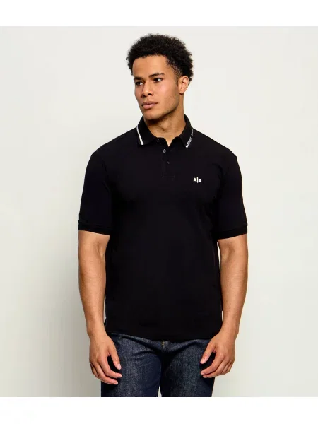 Tricou polo Armani Exchange negru