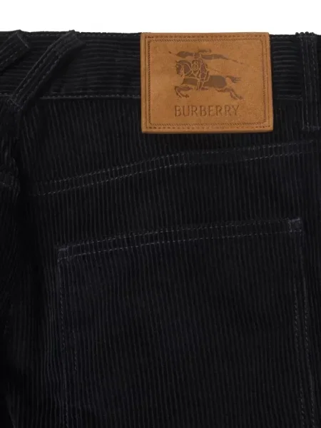 Pantaloni Burberry de catifea cord albastru