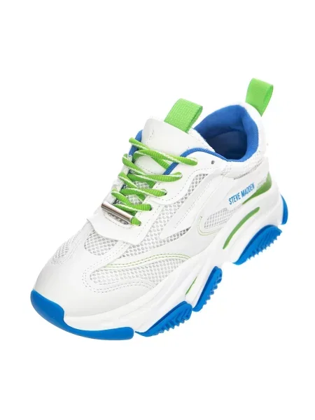 Sneakersy Steve Madden sznurowane skórzane białe