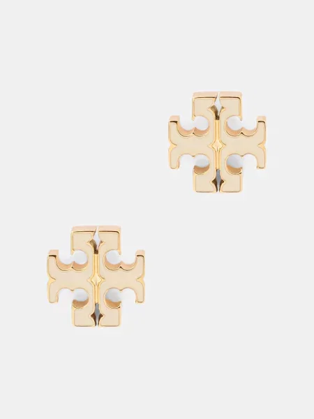 Tory Burch cercei pentru femei din oțel inoxidabil email Icon bej