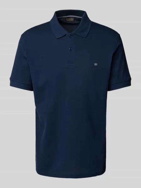 Koszulka polo z wyhaftowanym logo Christian Berg Men granatowe