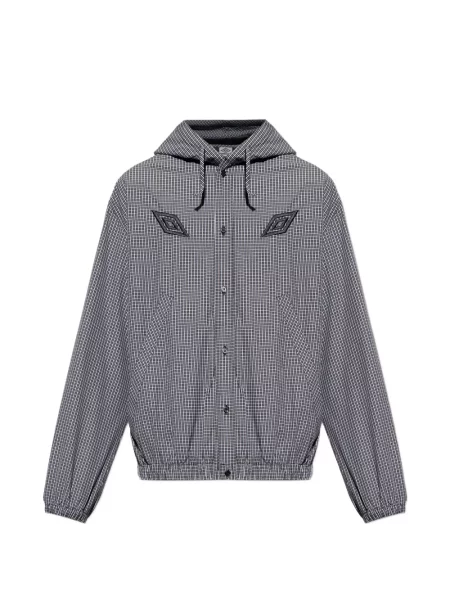 Geacă Umbro în carouri cu glugă gri