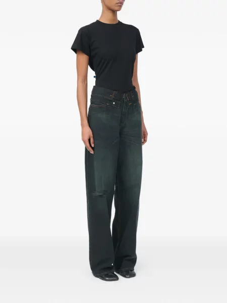 Blugi drepți Mm6 Maison Margiela albastru