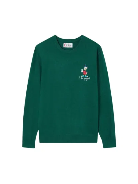Sweter Mc2 Saint Barth wełniany zielony