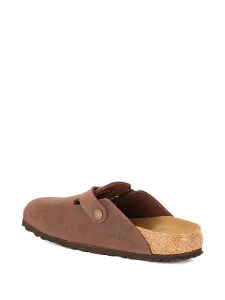 Papuci tip mules Birkenstock cu cataramă maro