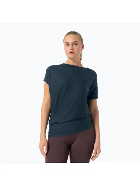 Дамска тениска за йога super.natural Yoga Loose Tee blueberry синьо