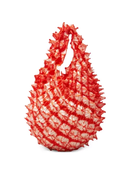 Шопинг чанта Bunzaburo Kyoto с tie-dye ефект връзки червено