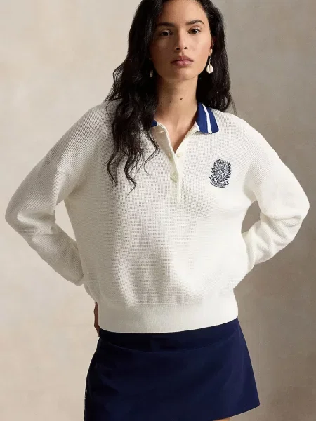 Polo Ralph Lauren pulover pentru femei din alb