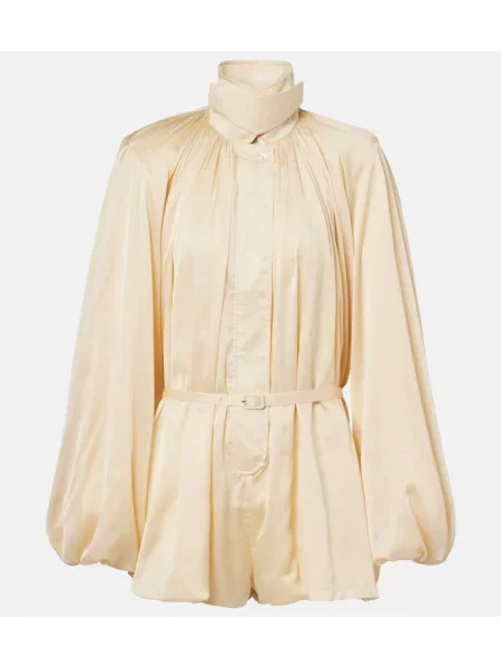 Salopetă Rotate din satin galben