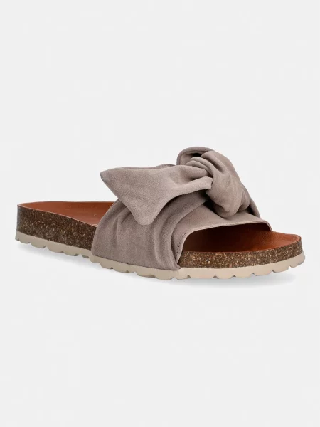 Verbenas natikači z odprtimi prsti semiš ROXY VELOUR rjava