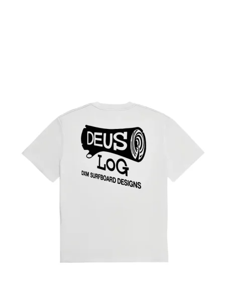 Tricou Deus Ex Machina cu imagine alb