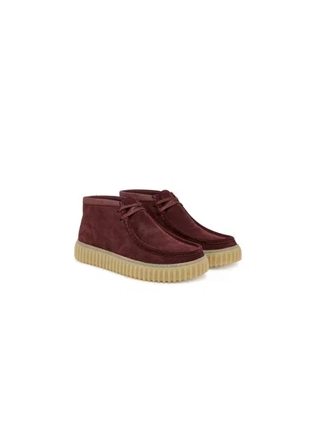 Šnurovacie tenisky Clarks vínová
